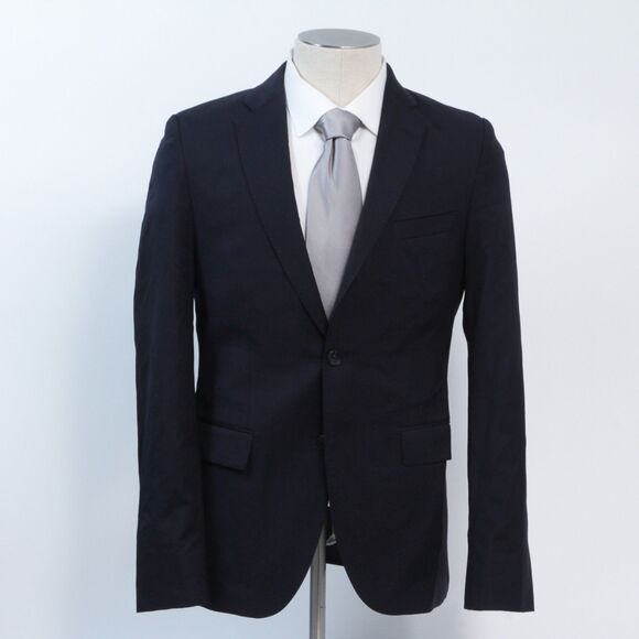 Hugo Boss Men's Blazer Jacket 38R Reda Super 100 Navy Wool Notch Lapel 2B2V